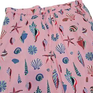 Print fresh Pajama Pants Womens XL Tall Shells Organic Cotton Capri Bottoms Pink